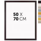 DÖRR Echtholz-Bilderrahmen Aurora in Schwarz 50 x 70 cm mit Stufenprofil, mit Darstellung der 8 Farbvarianten