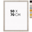 DÖRR Echtholz-Bilderrahmen Aurora in Beige 50 x 70 cm mit Stufenprofil, mit Darstellung der 8 Farbvarianten