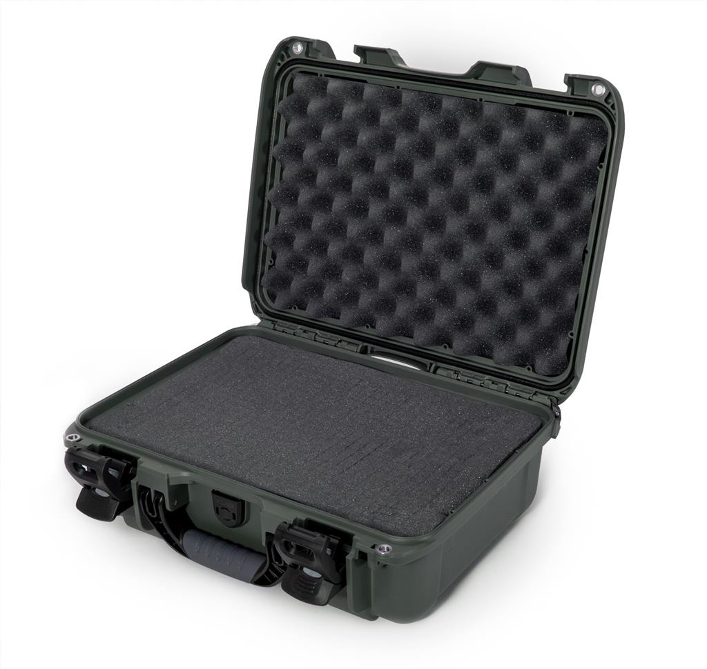 Koffer 381x267x157 mm Mod. 920 – Oliv / Mit Würfelschaumstoff